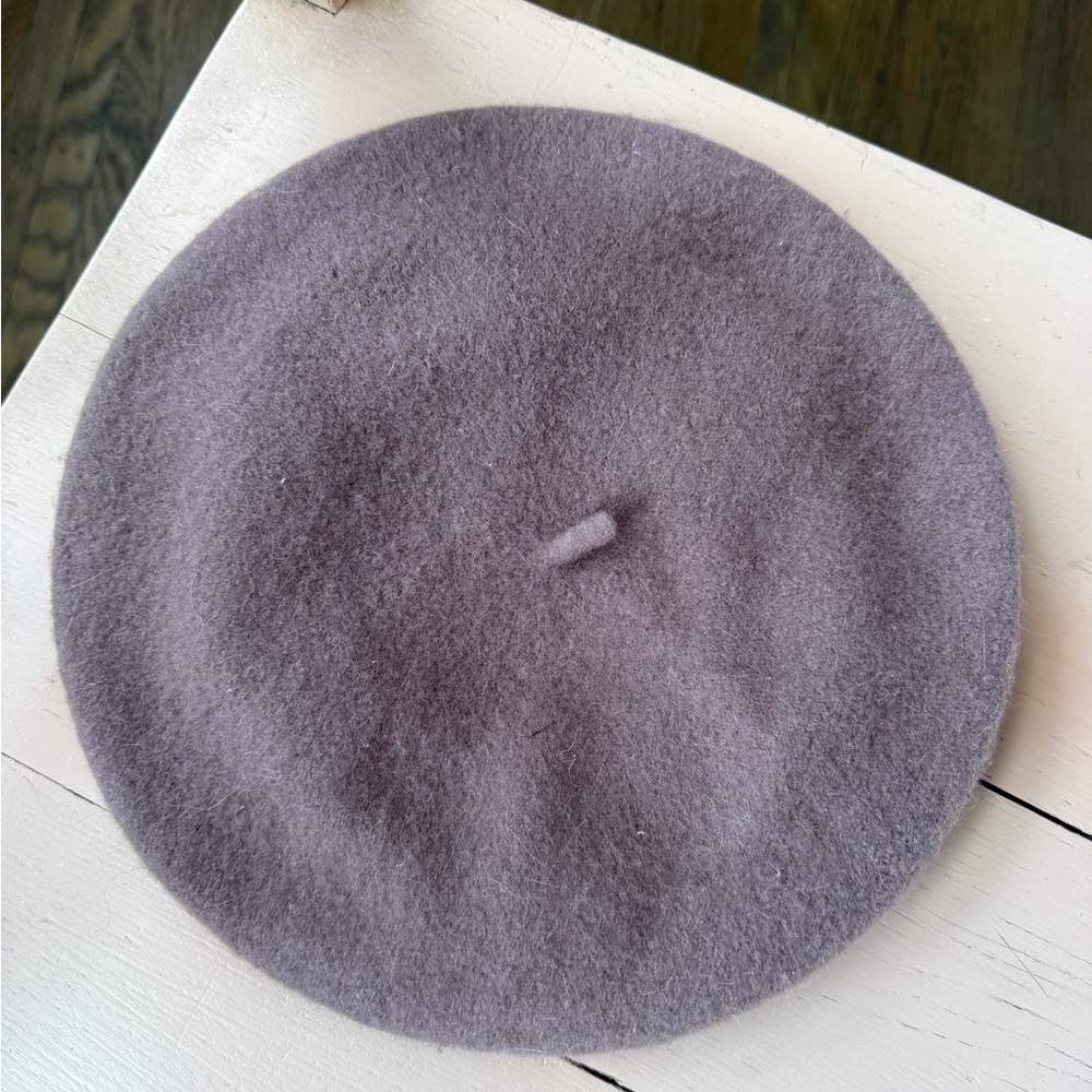 Rylee + Cru Cozy Brown 100% Wool Beret - Picture 3 of 5